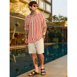 Campus Sutra Men Comfort Candy Stripes Casual Shirt-picture-34