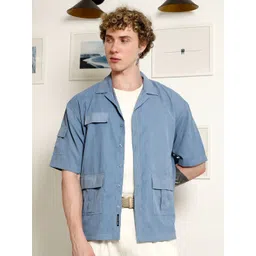 Campus Sutra Men Comfort Fit Solid Cuban Collar Casual Shirt-picture-20