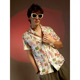 Campus Sutra Men Comfort Opaque Printed Casual Shirt-picture-31