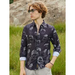 Campus Sutra Men Comfort Opaque Printed Casual Shirt-picture-32