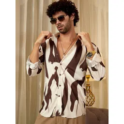 Campus Sutra Men Comfort Opaque Printed Casual Shirt-picture-37