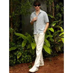 Campus Sutra Men Comfort Spread Collar Abstract Printed Oversized Casual Shirt-picture-12