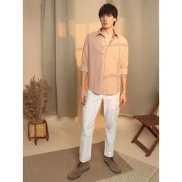 Campus Sutra Men Comfort Spread Collar Self Design Oversized Casual Shirt-picture-27