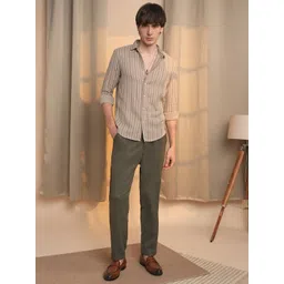 Campus Sutra Men Comfort Spread Collar Striped Casual Shirt-picture-15