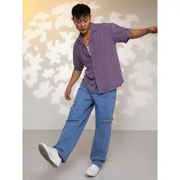 Campus Sutra Men Comfort Textured Opaque Casual Oversized Shirt-picture-35