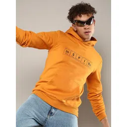 Campus Sutra Men Cotton Typography Printed Hooded Pullover Sweatshirt-picture-29