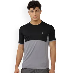 Campus Sutra Men Grey Colourblocked Round Neck T-shirt-picture-12
