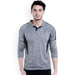 Campus Sutra Men Grey Solid Polo T-shirt-picture-41