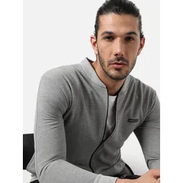 Campus Sutra Men Grey Windcheater Outdoor Bomber Jacket-picture-38