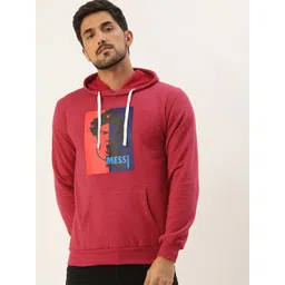 Campus Sutra Men Messi Printed Hooded Long Sleeves Sweatshirt-picture-12