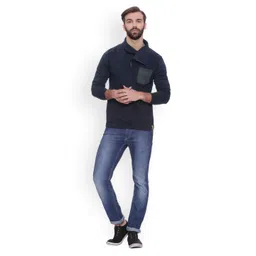 Campus Sutra Men Navy Solid Sweatshirt-picture-30