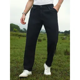 Campus Sutra Men Onyx Velvique Tailored Regular Trousers-image-24