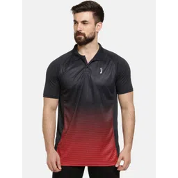 Campus Sutra Men Red Colourblocked Polo Collar T-shirt-picture-18