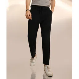 campus sutra Men Regular Fit Black Polycotton Trousers-picture-15