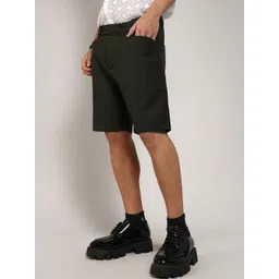 Campus Sutra Men Regular Fit Mid-Rise Linen Shorts-picture-22