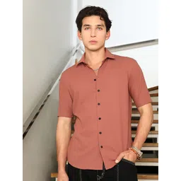 Campus Sutra Men Regular Fit Waffle Knit Casual Shirt image 1