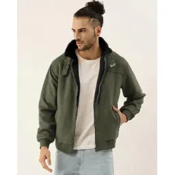 campus sutra Men Regular Fit Zip-Front Bomber Jacket-picture-51