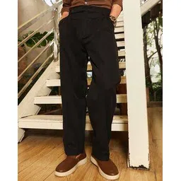 campus sutra Men Relaxed Fit Pleated Trousers-picture-13