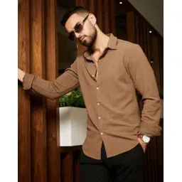 campus sutra Men Ribbed Regular Fit Shirt-picture-48