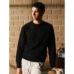 Campus Sutra Men Self Design Round Neck Pullover-picture-15