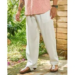 campus sutra Men Single-Pleat Relaxed Fit Trousers-picture-50