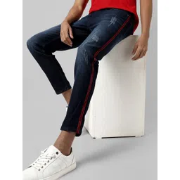 Campus Sutra Men Smart Slim Fit Low Distress Light Fade Stretchable Cotton Jeans-picture-23