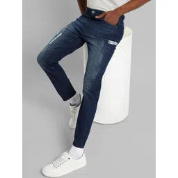 Campus Sutra Men Smart Slim Fit Mildly Distressed Light Fade Stretchable Cotton Jeans-picture-11