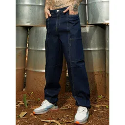 Campus Sutra Men Smart Wide Leg Clean Look Stretchable Jeans-picture-39