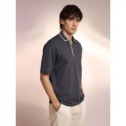Campus Sutra Men Solid Polo Collar Cotton T-shirt-picture-11