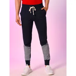 Campus Sutra Men Striped Cotton Mid-Rise Joggers-picture-28