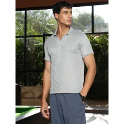 Campus Sutra Men Striped Polo Collar Slim Fit T-shirt-picture-37