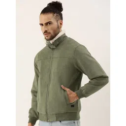 Campus Sutra Men Suede Windcheater Tailored Jacket image 3