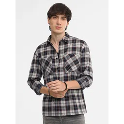 Campus Sutra Men Tartan Checks Opaque Casual Shirt-picture-24