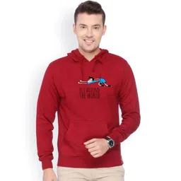 Campus Sutra Men Typography Printed Hooded Cotton Sweatshirt-picture-25