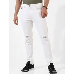 Campus Sutra Men White Smart Slim Fit Stretchable Jeans-picture-25