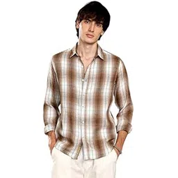 campus sutra Men's Polycotton Regular Fit Shirt Casual Wear | Spread Collar | Long Sleeve | Button Closure | Shirt Crafted With Comfort Fit For Everyday Wear-picture-54