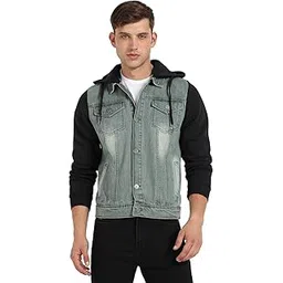 campus sutra Men's Standard Length Jacket For Casual Wear | Zipper Closure | Hooded Neck | Long Sleeve | Regular Fit | Polyester Jacket Crafted With Comfort Fit For Everyday Wear-picture-38