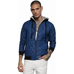 campus sutra Men's Standard Length Jacket With Zip-Closure For Casual Wear | Hooded Neck | Long Sleeve | Zipper Closure | Polyester Jacket Crafted With Comfort Fit For Everyday Wear-picture-41