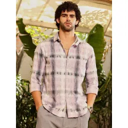 Campus Sutra Multicolor Polycotton Regular Fit Self Design Shirt-picture-20