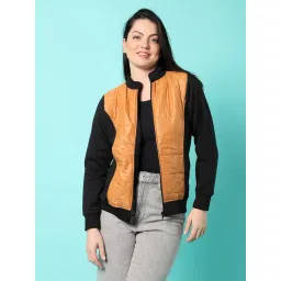 Campus Sutra Mustard & Black Cotton Regular Fit Jacket-picture-39