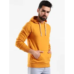 Campus Sutra Mustard Cotton Regular Fit Hooded Sweatshirt-picture-26