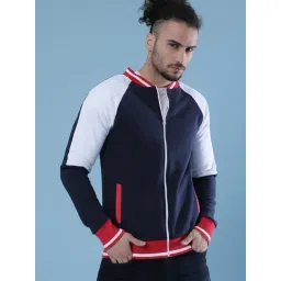 Campus Sutra Navy & White Windcheater Bomber Jacket-picture-41