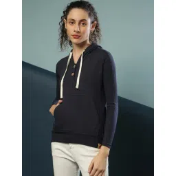 Campus Sutra Navy Blue Regular Fit Hoodie-picture-47