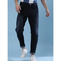 Campus Sutra Navy Distressed Lightly Washed Jeans-picture-46