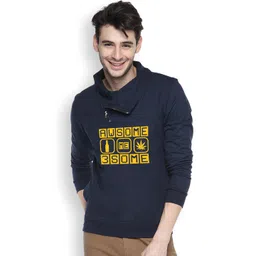 Campus Sutra Navy Printed Sweatshirt-picture-11