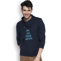 Campus Sutra Navy Printed Sweatshirt-picture-35