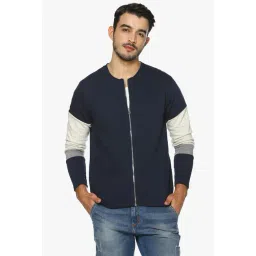 Campus Sutra Navy Regular Fit Cotton Jacket-picture-38