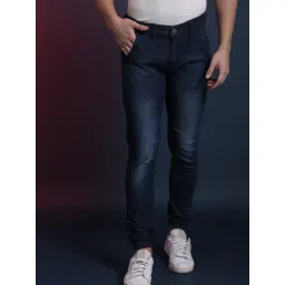 Campus Sutra Navy Solid Lightly Washed Jeans-picture-47