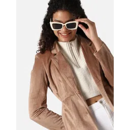 Campus Sutra Notched Lapel Collar Single-Breasted Blazer-picture-25