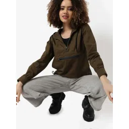 Campus Sutra Olive Green Cotton Jacket-picture-10